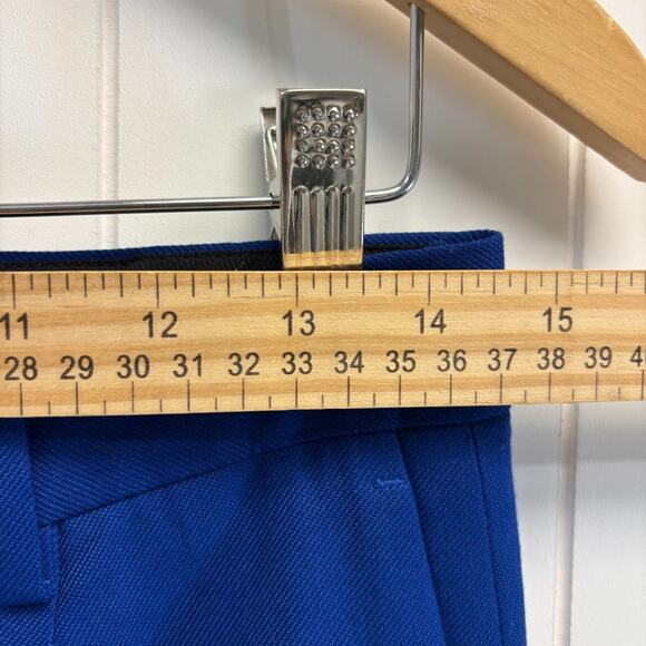 Zara Womens Cuffed Dopamine Chic Pleated Trousers Size 29 Blue Hipster Mod NWT - Picture 7 of 10